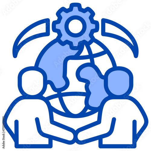 Outsourcing Icon Element For Design