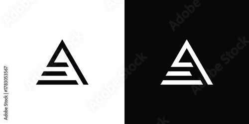 Modern and unique letter EA initials logo design