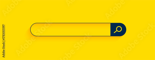 empty search bar element on yellow background
