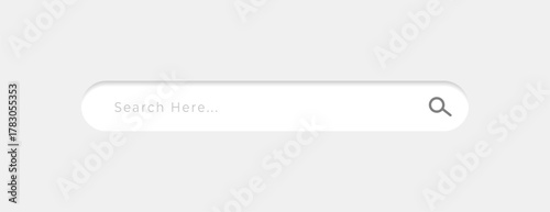 simple web search bar element in neumorphic style