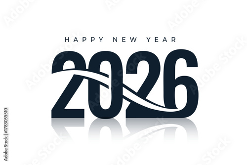 happy new year 2026 background with glossy effect