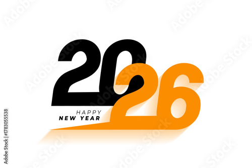 happy new year 2026 logo style concept