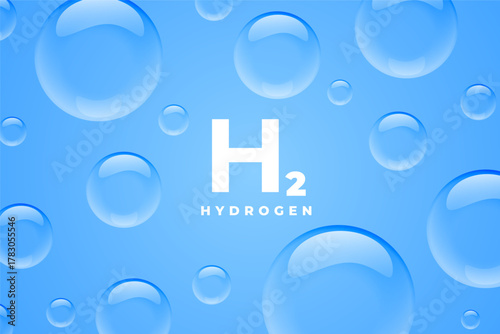 natural gas h2 hydrogen blue bubbles design