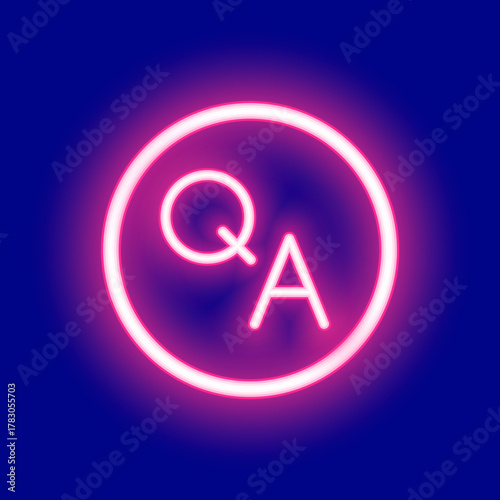 neon style question and answer quiz background