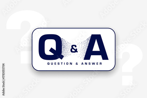 elegant question and answer white background design