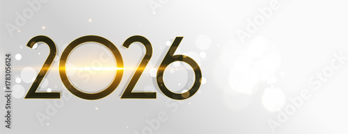 2026 new year grey wallpaper with text space