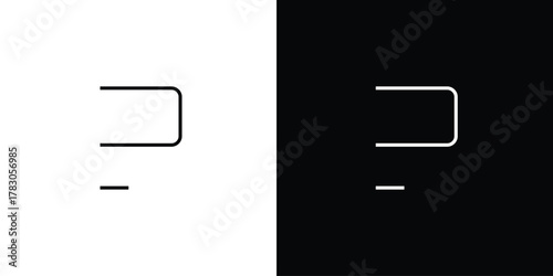 Simple and unique letter P initials logo design