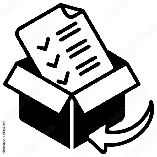 Order Fulfillment Icon Element For Design