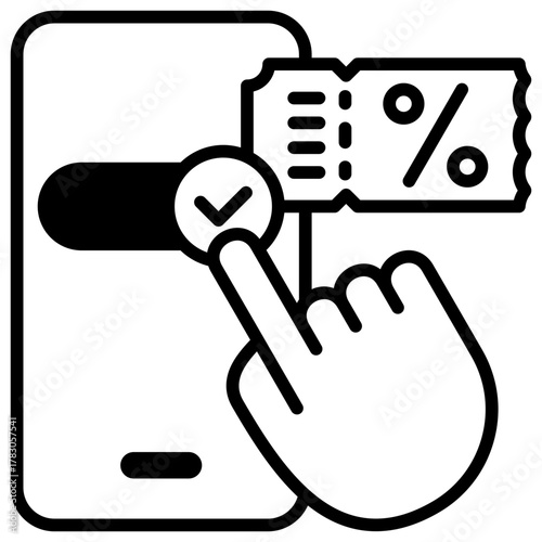 Online Reservation Icon Element For Design