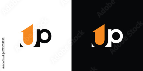 Unique and modern Up logo design