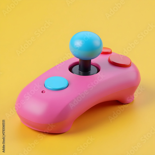 joystick in bright saturated colors
