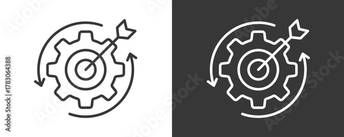Accuracy Icon Set Vector Collection Isolated In Black And White