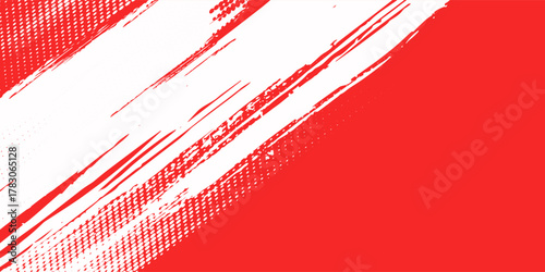 White water color red background with halftone effects modern