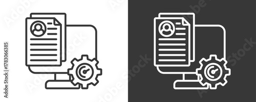 Curriculum Vitae Icon Set Vector Collection Isolated In Black And White