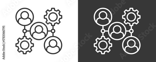Hr Management Icon Set Vector Collection Isolated In Black And White