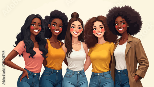 Diverse Group of Happy Women