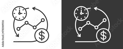 Economic Activity Icon Set Vector Collection Isolated In Black And White