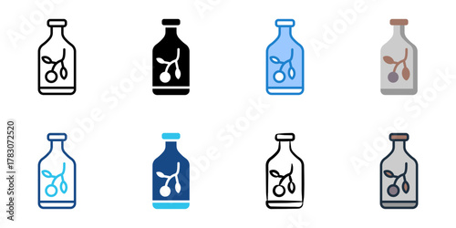 Body oil icon set multiple style collection 

