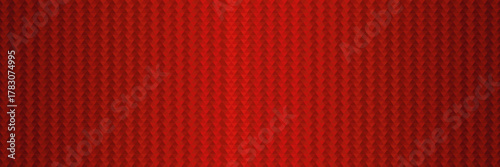 Red striped geometric background with lights. Perfect for banners and welcome screens. Vector illustration.