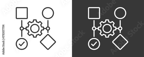 Workflow Icon Set Vector Collection Isolated In Black And White