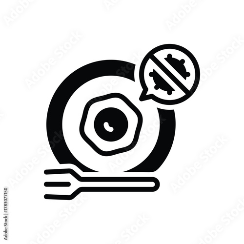 Black solid icon for contamination