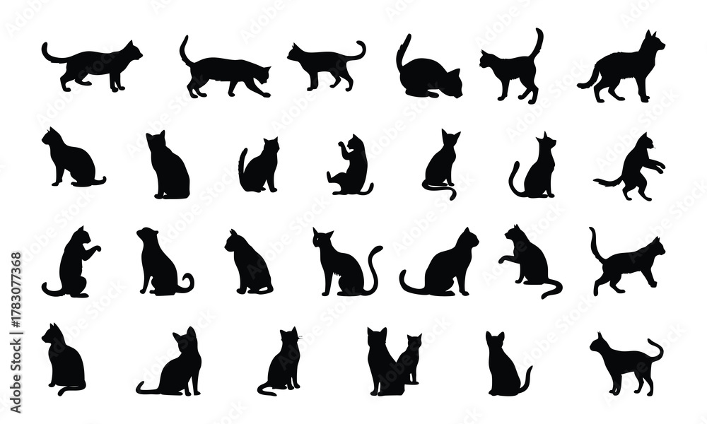 Naklejka premium Whimsical illustration of playful cats dancing and leaping with joy in a vibrant colorful and energetic artistic scene