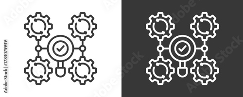 Analysis Icon Set Vector Collection Isolated In Black And White