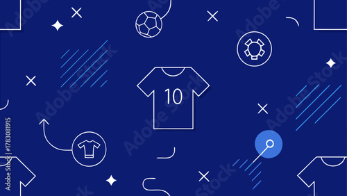 Abstract soccer themed graphic background