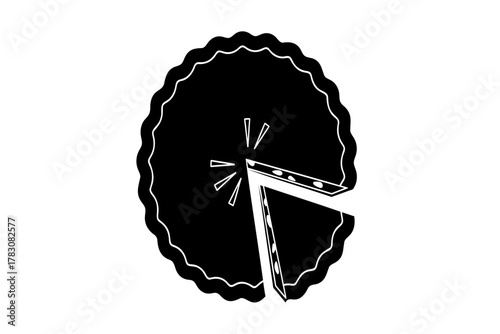 Delicious pie slice being lifted from whole pie ready for celebration or dessert