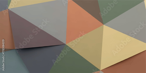 Abstract Geometric Pattern with Muted Earth Tones.