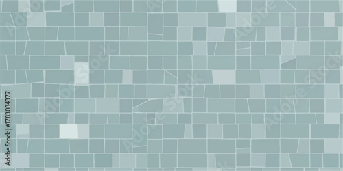 Abstract geometric pattern with varying shades of blue and grey squares.