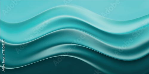 Abstract Turquoise Waves A Serene and Fluid Design.