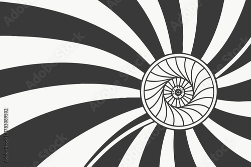 Soft radial lines emanating from centre — simple monochrome sunburst background vector