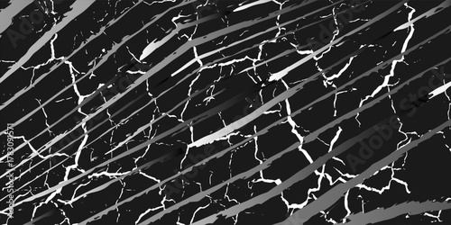 modern.Abstract Black and White Cracked Pattern With Diagonal Stripes For Modern Graphic Design