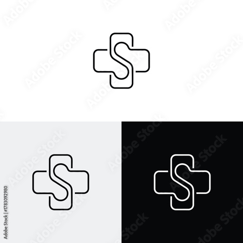 s health logo vector icon illustration