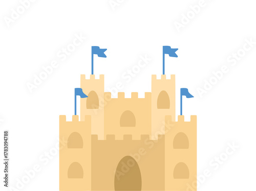 Sand Castle on the Beach
