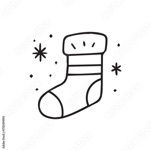 christmas boot vector illustration
