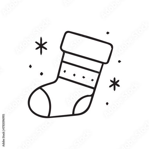 vector illustration of a christmas sock