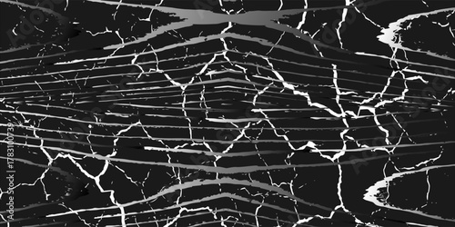 modern.Abstract Black and White Cracked Pattern With Diagonal Stripes For Modern Graphic Design