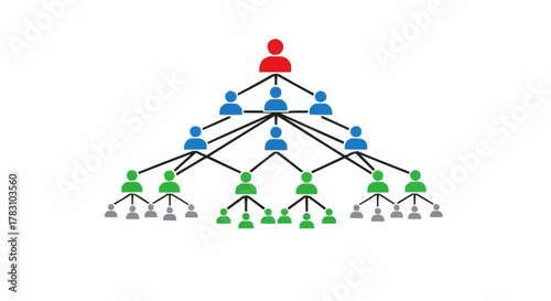 Colorful Hierarchical Structure of People in a Network.