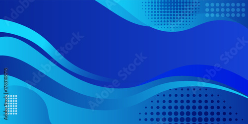 Fototapeta Naklejka Na Ścianę i Meble -  Blue abstract gradient background. Fluid shapes composition