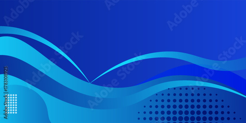 Fototapeta Naklejka Na Ścianę i Meble -  Blue abstract gradient background. Fluid shapes composition