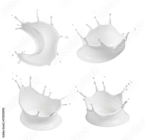Perfect Milk Splash for Adding a Creative Touch to Your Design Projects, Isolated on Transparent Background