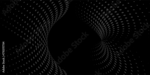 Halftone circular dotted frames set. Circle dots texture isolated on white background. Spotted spray texture. Vector abstract design element spiral circle sound wave vector logo modern black and white