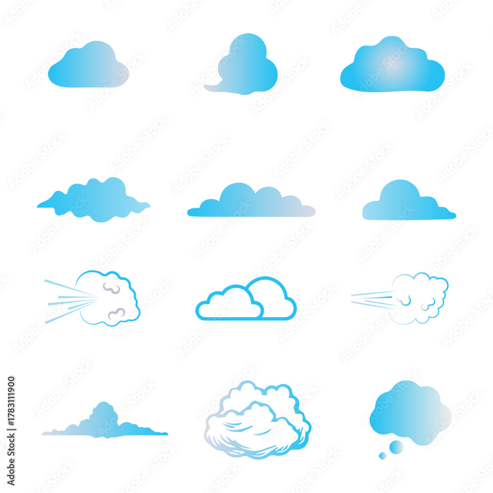 Obraz premium Modern Cloud Design Power Template