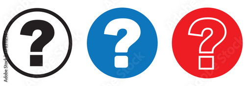Question mark symbol design three question marks. Question Mark Icons in Circle. Why symbol. Question mark icon and sign. Ask symbol. symbolizing inquiry, help sections, and support for FAQs.