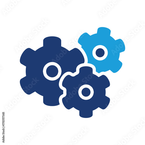 three wheel gear colored icon vector design good for web or mobile app