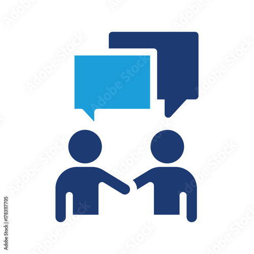 negotiation colored icon vector design good for web or mobile app