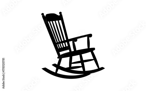 black and white chair