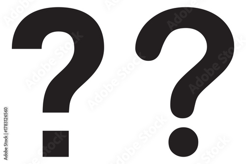 Question Mark Symbol. Confusion Concept or Inquiry Icon. Question mark flat Icon set vector sign symbol help ask faq support icon.